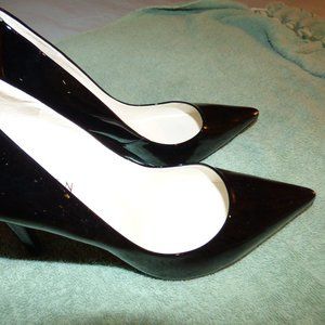 Lauren Black Patent Stiletto Heels US  8M